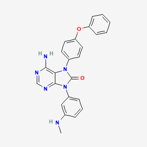 6-amino-9-(3-(methylamino)phenyl)-7-(4-phenoxyphenyl)-7H-purin-8(9H)-one