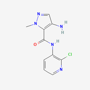 molecular formula C10H10ClN5O B8518680 4-amino-N-(2-chloro-3-pyridinyl)-1-methyl-1H-pyrazole-5-carboxamide 