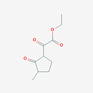 molecular formula C10H14O4 B8518717 (3-Methyl-2-oxocyclopentyl)-oxoacetic acid ethyl ester 