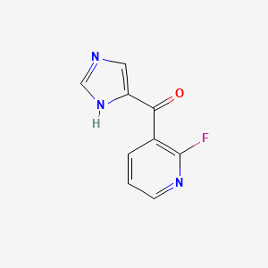 molecular formula C9H6FN3O B8518727 (2-fluoropyridin-3-yl)(1H-imidazol-4-yl)methanone 