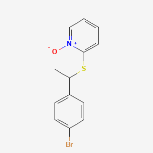 molecular formula C13H12BrNOS B8518735 2-{[1-(4-Bromophenyl)ethyl]sulfanyl}-1-oxo-1lambda~5~-pyridine CAS No. 60264-07-5