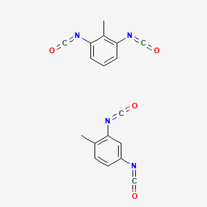 molecular formula C18H12N4O4 B8518738 Benzene, 1,3-diisocyanato-2-methyl-, polymer with 2,4-diisocyanato-1-methylbenzene CAS No. 31370-61-3