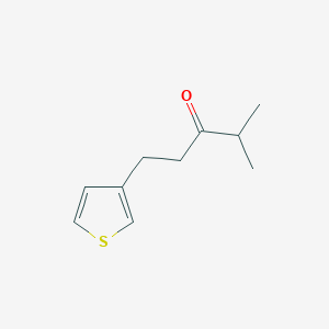 molecular formula C10H14OS B8518763 4-Methyl-1-thiophen-3-yl-pentan-3-one 