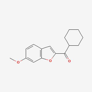 molecular formula C16H18O3 B8518797 Cyclohexyl(6-methoxy-1-benzofuran-2-yl)methanone 