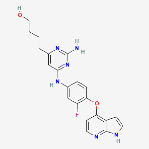 4-Pyrimidinebutanol,2-amino-6-[[3-fluoro-4-(1h-pyrrolo[2,3-b]pyridin-4-yloxy)phenyl]amino]-