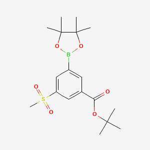 tert-butyl 3-methylsulfonyl-5-(4,4,5,5-tetramethyl-1,3,2-dioxaborolan-2-yl)benzoate