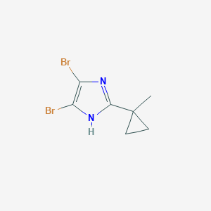 molecular formula C7H8Br2N2 B8518885 4,5-dibromo-2-(1-methylcyclopropyl)-1H-imidazole 