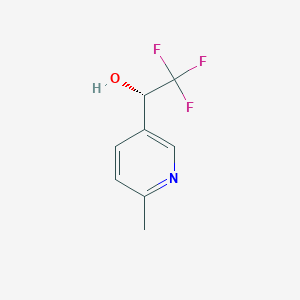 molecular formula C8H8F3NO B8518907 (S)-2-methyl-5-(2,2,2-trifluoro-1-hydroxyethyl)pyridine 