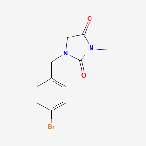 molecular formula C11H11BrN2O2 B8518908 1-(4-Bromobenzyl)-3-methylimidazolidine-2,4-dione 