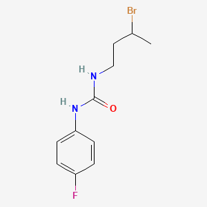 molecular formula C11H14BrFN2O B8518951 1-(3-Bromobutyl)-3-(4-fluorophenyl)urea 