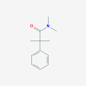 molecular formula C12H17NO B8518967 2-Methyl-2-phenyl-propionic acid, dimethylamide 