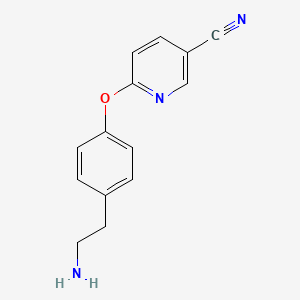 molecular formula C14H13N3O B8518968 6-[4-(2-Aminoethyl)phenoxy]nicotinonitrile 