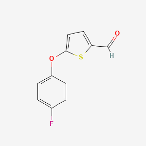 molecular formula C11H7FO2S B8518973 5-(4-Fluorophenoxy)-2-thiophenecarboxaldehyde 