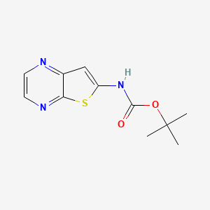 molecular formula C11H13N3O2S B8519006 Tert-butyl thieno[2,3-b]pyrazin-6-ylcarbamate 