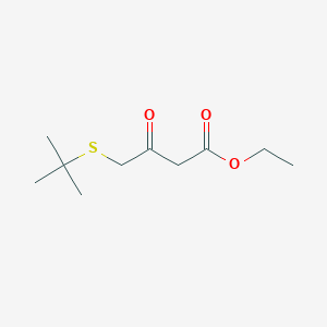 molecular formula C10H18O3S B8519028 4-tert-Butylsulfanyl-3-oxo-butyric acid ethyl ester 