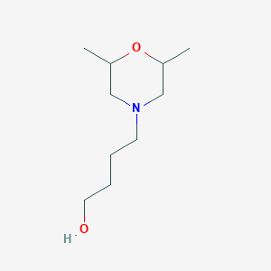 molecular formula C10H21NO2 B8519048 4-(4-Hydroxybutyl)-2,6-dimethylmorpholine 