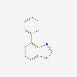 molecular formula C13H9NO B8519052 Benzo[d]oxazole,4-phenyl- 