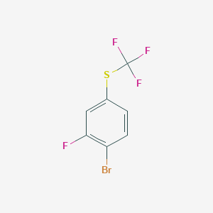 molecular formula C7H3BrF4S B8519057 4-Bromo-3-fluorophenyl trifluoromethyl sulphide 