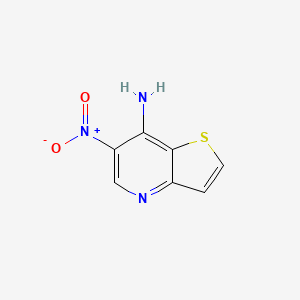 molecular formula C7H5N3O2S B8519074 7-Amino-6-nitrothieno[3,2-b]pyridine 