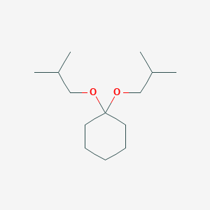 molecular formula C14H28O2 B8519118 1,1-Bis(2-methylpropoxy)cyclohexane CAS No. 52162-29-5