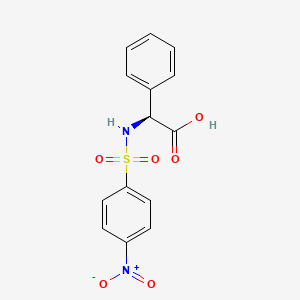 molecular formula C14H12N2O6S B8519147 (s)-(4-Nitro-benzenesulfonylamino)-phenyl-acetic acid 