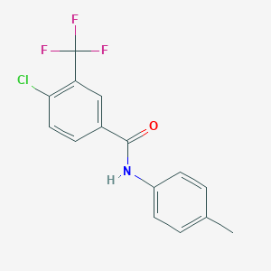 molecular formula C15H11ClF3NO B8519235 4-Chloro-N-(4-methylphenyl)-3-(trifluoromethyl)benzamide CAS No. 820241-02-9