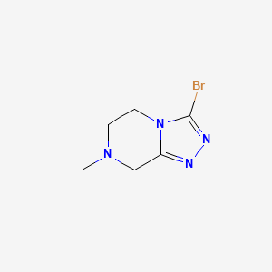 molecular formula C6H9BrN4 B8519249 3-Bromo-7-methyl-5,6,7,8-tetrahydro-[1,2,4]triazolo[4,3-a]pyrazine 