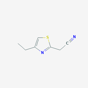 molecular formula C7H8N2S B8519261 (4-Ethyl-1,3-thiazol-2-yl)acetonitrile 