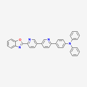 molecular formula C35H24N4O B8519321 4-(6'-(benzo[d]oxazol-2-yl)-3,3'-bipyridin-6-yl)-N,N-diphenylaniline 