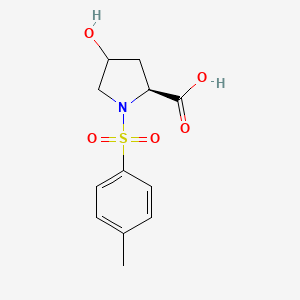 molecular formula C12H15NO5S B8519377 1-(4-Toluenesulfonyl)-4-hydroxy-L-proline 