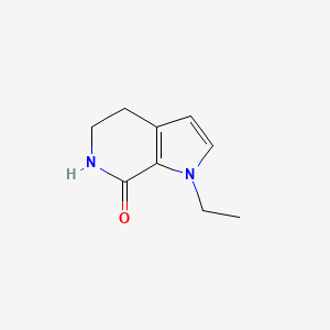 molecular formula C9H12N2O B8519410 1-Ethyl-1,4,5,6-tetrahydro-pyrrolo[2,3-c]pyridin-7-one 