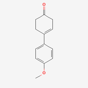 molecular formula C13H14O2 B8519418 4-(4-Methoxy-phenyl)-cyclohex-3-enone 