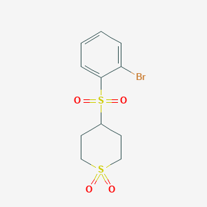 4-((2-bromophenyl)sulfonyl)tetrahydro-2H-thiopyran 1,1-dioxide