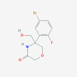 5-(5-Bromo-2-fluoro-phenyl)-5-hydroxymethyl-morpholin-3-one