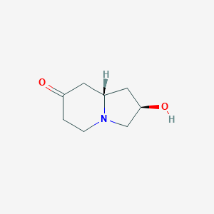 molecular formula C8H13NO2 B8519647 (2R,8AS)-2-hydroxyhexahydroindolizin-7(1H)-one 