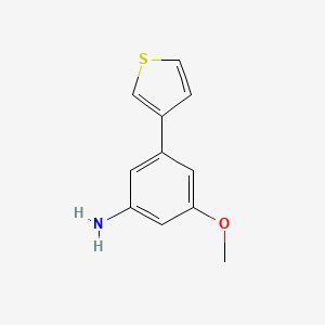molecular formula C11H11NOS B8519699 3-Methoxy-5-thiophen-3-yl-phenylamine 