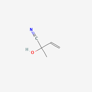 molecular formula C5H7NO B8519706 2-Hydroxy-2-methyl-3-butenenitrile 