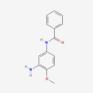 molecular formula C14H14N2O2 B8519792 N-(3-Amino-4-methoxyphenyl)-benzamide 