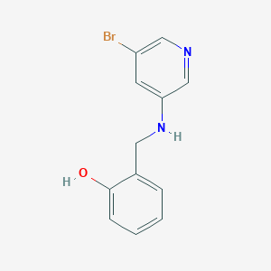 molecular formula C12H11BrN2O B8519794 2-[(5-Bromopyridin-3-ylamino)methyl]phenol 