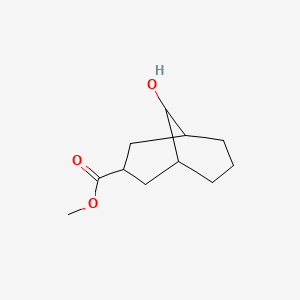 molecular formula C11H18O3 B8519801 Methyl 9-hydroxybicyclo-[3.3.1]nonane-3-carboxylate 