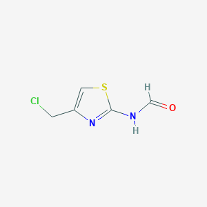 molecular formula C5H5ClN2OS B8519805 2-Formylamino-4-chloromethylthiazole 