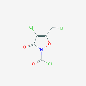4-Chloro-5-(chloromethyl)-3-oxo-1,2-oxazole-2(3H)-carbonyl chloride