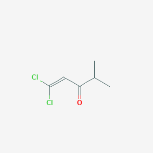 molecular formula C6H8Cl2O B8519833 1,1-Dichloro-4-methyl-pent-1-en-3-one 