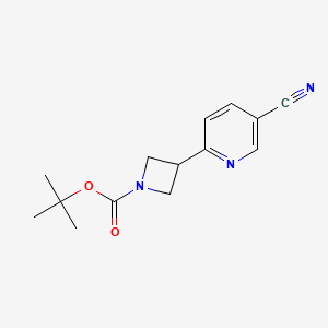 molecular formula C14H17N3O2 B8519872 Tert-butyl 3-(5-cyanopyridin-2-yl)azetidine-1-carboxylate 