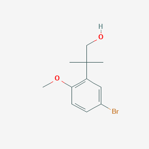 molecular formula C11H15BrO2 B8519882 2-(Methoxy-5-bromophenyl)-2-methyl-1-propanol 