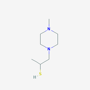 molecular formula C8H18N2S B8519910 1-(2-Mercaptopropyl)-4-methylpiperazine 