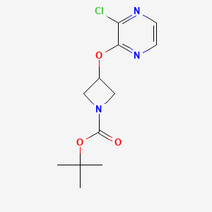 molecular formula C12H16ClN3O3 B8519922 3-(3-Chloro-pyrazin-2-yloxy)-azetidine-1-carboxylic acid tert-butyl ester 