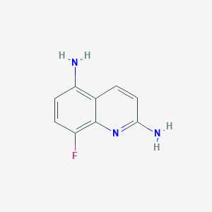 molecular formula C9H8FN3 B8519948 2,5-Diamino-8-fluoroquinoline 