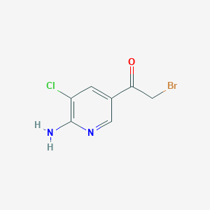 molecular formula C7H6BrClN2O B8519953 2-Amino-3-chloro-5-pyridyl bromomethyl ketone CAS No. 120800-07-9