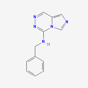 molecular formula C12H11N5 B8519968 4-Benzylaminoimidazo[1,5-d]-as-triazine 